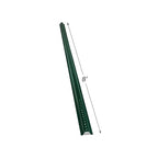 SmartSign U-Channel Sign Post, 8' Tall, 1.12LB Medium Weight, Green Baked Enamel Steel Post - Pack of 4
