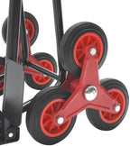 【LuckyNote】 Folding Stair Climbing Dolly, 330 Lb Capacity Manual Truck Heavy-Duty Stair Climbing Hand Truck Trolley with Telescoping Handle and 6 Wheels,17.2x17.3x48.2 inches