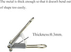 HAHIYO Binder Clips Paper Clamps Spring Steel Sturdy Small 0.75 inches Width 0.2 Inch Capacity No Sharp Edges Heavy Duty Tight Grip Reusable Silver Metal Bright Finish for Home Office School 30 Pack