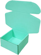 10 Pcs 9.8 x 9.8 x 4 inches Large Size Corrugated Cardboard Gift Boxes Recyclable Shipping Boxes for Mailing & Holidays, Wedding, Birthday, Gifts Packaging (Mint green, 9.8 x 9.8 x 4")