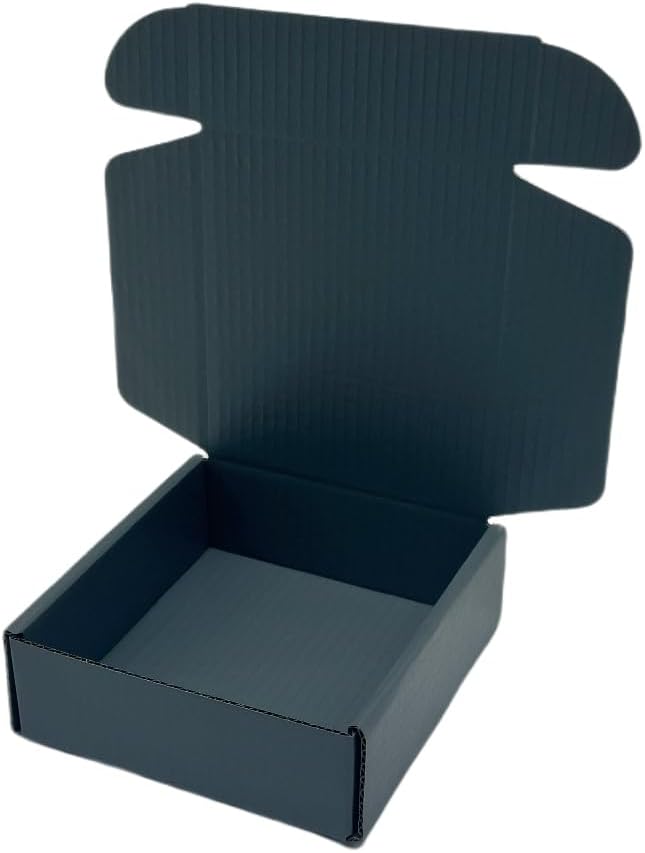15 Pcs 4.7 x 4.7 x 1.6 Inches Mini Size Corrugated Cardboard Gift Boxes Recyclable Shipping Boxes for Packing Jewelry Ornament Gift Craft Packaging Supplier (Dark Gray, 4.7 x 4.7 x 1.6")