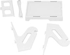 Label Holder 2 in 1 Multifunctional Removable Print Shipping Label Holder for Thermal Label Printers ABS Material 20 x 13.5 x 15cm 1 Set