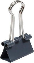 JAM PAPER Colorful Binder Clips - Small - 3/4 Inch (19 mm) - Grey Binderclips - 25/Pack
