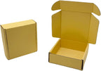 15 Pcs 4.7 x 4.7 x 1.6 Inches Mini Size Corrugated Cardboard Gift Boxes Recyclable Shipping Boxes for Packing Jewelry Ornament Gift Craft Packaging Supplier (Butter Yellow, 4.7 x 4.7 x 1.6")