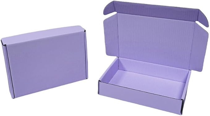 20 Pcs 14.5 x 10.6 x 2.8 inches Corrugated Cardboard Gift Boxes Recyclable Shipping Boxes for Packing Jewelry Ornament Gift Craft Packaging Supplier (Lavender, 14.5 x 10.6 x 2.8")
