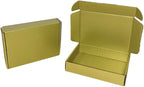 20 Pcs 14.5 x 10.6 x 2.8 inches Corrugated Cardboard Gift Boxes Recyclable Shipping Boxes for Packing Jewelry Ornament Gift Craft Packaging Supplier (Gold, 14.5 x 10.6 x 2.8")