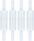 PSBM Stretch Wrap with Handles, 4 Pack, 15 Inch x 1000 Feet, 90 Gauge, Clear Plastic Cling with Extended Core Handles Built in