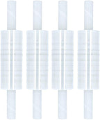 PSBM Stretch Wrap with Handles, 4 Pack, 30 Inch x 1000 Feet, 70 Gauge, Clear Plastic Cling with Extended Core Handles Built in