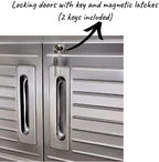 Heavy Duty Storage Solid Stainless Steel Cabinet with Lockable, Adjustable Shelf, Metal Garage Organizer (Granite, 36" W x 24" D x 72" H)