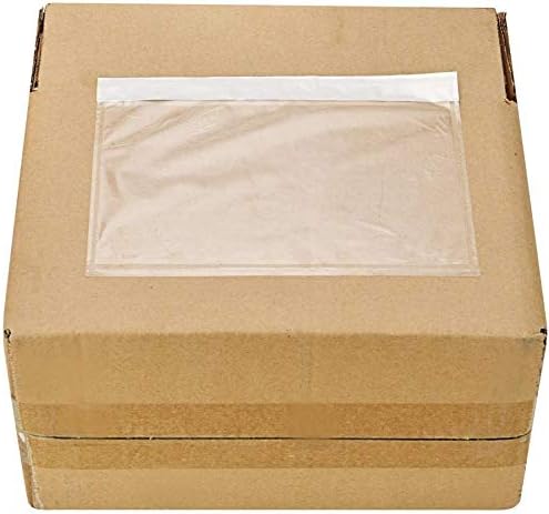 6" x 9" Clear Adhesive Top Loading Packing List Shipping Label Envelopes Pouches (100 Pack)