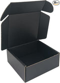 5x5x2'' Small Shipping Boxes 25 Pack, Black Corrugated Cardboard Mailers for Small Business, (CM552B25)
