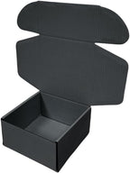15 Pcs 6 x 6 x 3 inches Corrugated Cardboard Gift Boxes Recyclable Shipping Boxes for Mailing & Holidays, Wedding, Birthday, Gifts Packaging (Dark Gray, 6 x 6 x 3")