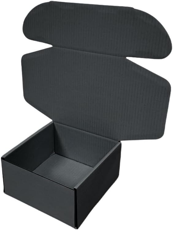 15 Pcs 6 x 6 x 3 inches Corrugated Cardboard Gift Boxes Recyclable Shipping Boxes for Mailing & Holidays, Wedding, Birthday, Gifts Packaging (Dark Gray, 6 x 6 x 3")