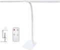 Double Head LED Desk Lamp with Remote Control for Home Office 24W Brightest Computer Desk Light for Workbench Drafting Architect Study Reading with Clamp and Base
