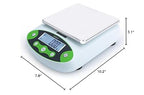U.S. Solid Digital Analytical Balance 3kg x 0.01g, High Precision Lab Scale, 500g Calibration Weight, 10 Weighing Units, AC 100V-240V & DC 9V, Piece Counting