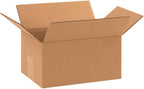 Secure Seal - 25 Pack of 10x7x5” Corrugated Cardboard Packing Shipping Mailing Moving Carton Boxes Cube