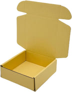 15 Pcs 4.7 x 4.7 x 1.6 Inches Mini Size Corrugated Cardboard Gift Boxes Recyclable Shipping Boxes for Packing Jewelry Ornament Gift Craft Packaging Supplier (Butter Yellow, 4.7 x 4.7 x 1.6")