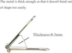 HAHIYO Binder Clips Paper Clamps Spring Steel Sturdy Small 0.75 inches Width 0.2 Inch Capacity No Sharp Edges Heavy Duty Tight Grip Reusable White Metal Bright Finish for Home Office School 30 Pack