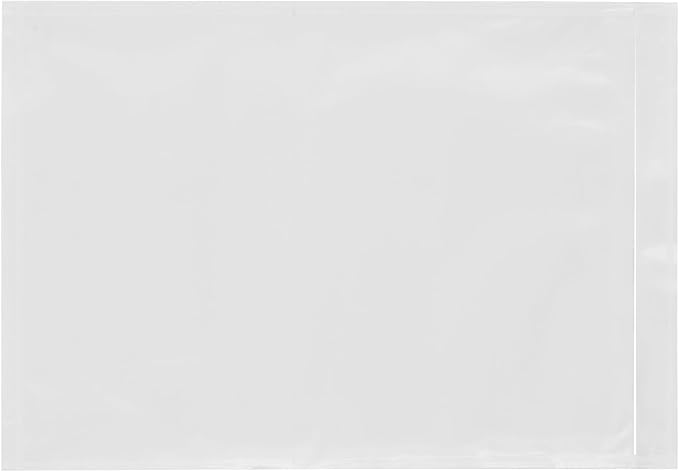 1000 Count 7" x 10" Shipping Label Envelopes, Clear Packing List Pouches with Self-Adhesive Back, Top Loading for Shipping Labels Sleeves, for Packing Slips, Labels Invoices & Paperwork. GPI