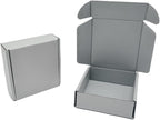 15 Pcs 4.7 x 4.7 x 1.6 Inches Mini Size Corrugated Cardboard Gift Boxes Recyclable Shipping Boxes for Packing Jewelry Ornament Gift Craft Packaging Supplier (Gray, 4.7 x 4.7 x 1.6")
