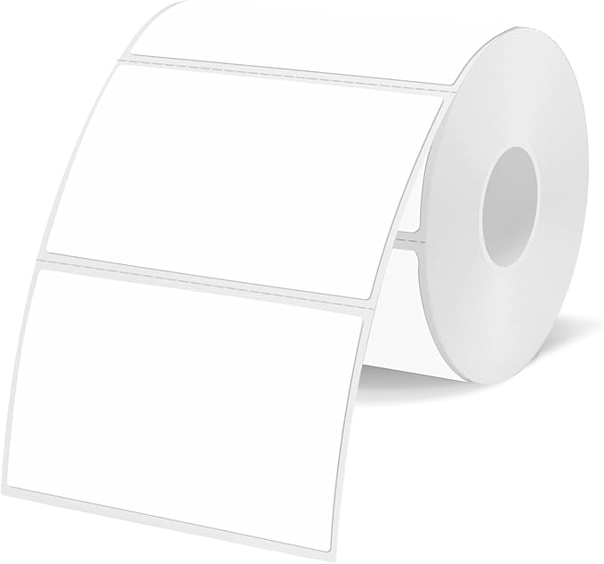 2x3 Inch White Thermal Labels, 200 Blank Stickers for Price, Barcode, Mailing, Name, DIY Custom Logo Design