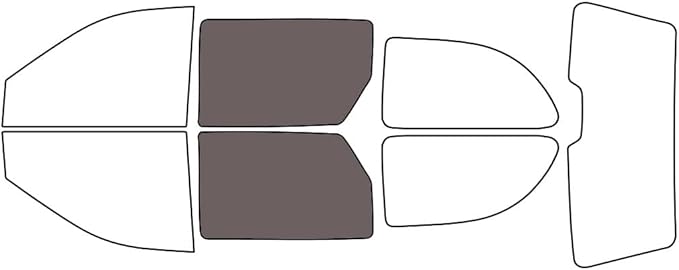 Rvinyl Window Tint Kit Compatible with Dodge Caravan 2001-2007 - Back Precut Kit - 35%