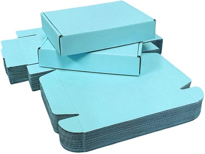 20 Pcs 15.8 x 10.2 x 2 inches Shipping Boxes for Small Business Cardboard Corrugated Mailer Boxes for Shipping Packaging Holidays Craft Gifts Giving Products (Sky Blue, 15.8 x 10.2 x 2")