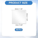 uxcell 50Pcs Double Sided Adhesive Pads, 1.38" x 1.38" Clear Removable Heavy Duty Mounting Tape Picture Hanging Sticky Adhesive Pad for Wall, Poster Picture, DIY Craft