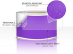 Rectangle Labels Sticker 3×5 Inch Vinyl Floor Stickers Color Coding Name Tags Roll Removable 200 PCS, Purple
