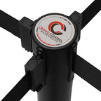 Crowd Control Warehouse CCW Series RBB-100 - Set of 2 Stanchion Retractable Belt Barriers, 11 Foot Black Belt, Black Post - Premium Crowd Control Barriers, Stanchions with Retractable Belts