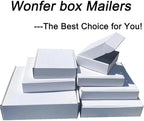 Corrugated Mailer, Pack of 50, Small Shipping Box, White box (5X5X2)