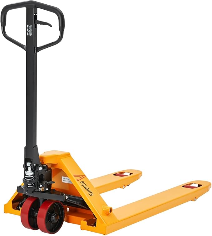 Heavy Duty Pallet Jack - 5500lbs Capacity, 3" Fork Lowered Height, Narrow Aisle Pallet Truck (71.4"), Durable Hydraulic System, 48×27" Fork