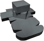 15 Pcs 6 x 6 x 3 inches Corrugated Cardboard Gift Boxes Recyclable Shipping Boxes for Mailing & Holidays, Wedding, Birthday, Gifts Packaging (Dark Gray, 6 x 6 x 3")