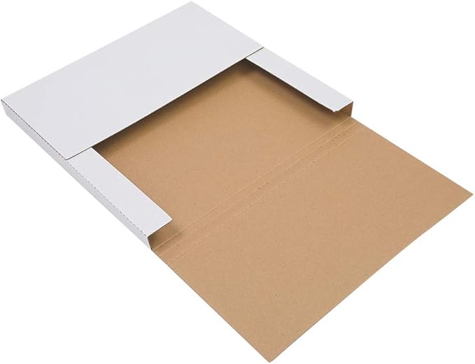25 Packs White Vinyl Record LP Shipping Mailer Boxes, 12.5in*12.5in*1in Record Mailers, Album Paper Box, Record Album Mailer