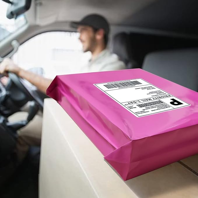 POLYSELLS 1000 pcs 10x13 Inches Pink Poly Mailers Shipping Envelopes, Strong Adhesive Sealing, Waterproof, and Tear-resistant Postal Mailing Bags for Clothing, Books, and Accessories