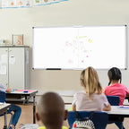 VIZ-PRO Magnetic Dry Erase Board, 72 X 48 Inches, Foldable Wall-Mounted Whiteboard with Silver Aluminum Frame & Marker Tray for School Office and Home 6' X 4'