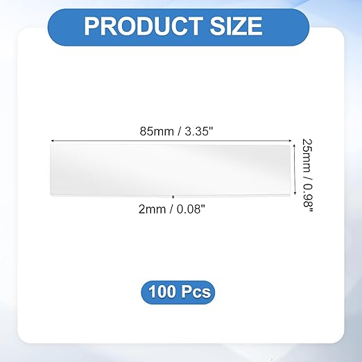 uxcell 100Pcs Double Sided Adhesive Pads, 3.35" x 0.98" Clear Removable Heavy Duty Mounting Tape Picture Hanging Sticky Adhesive Pad for Wall, Poster Picture, DIY Craft