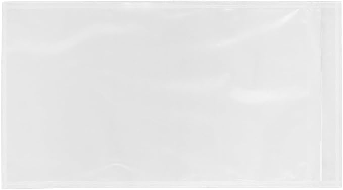100 Count 5.5" x 10" Shipping Label Envelopes, Clear Packing List Pouches with Self-Adhesive Back, Top Loading for Shipping Labels Sleeves, for Packing Slips, Labels Invoices & Paperwork. GPI