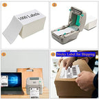 OausTect 4x6 Shipping Label 8000 Fanfold Labels for Rollo, Zebra Direct Thermal Printer, with Perforations - 8 Stack (8 Stack/8000 Labels)