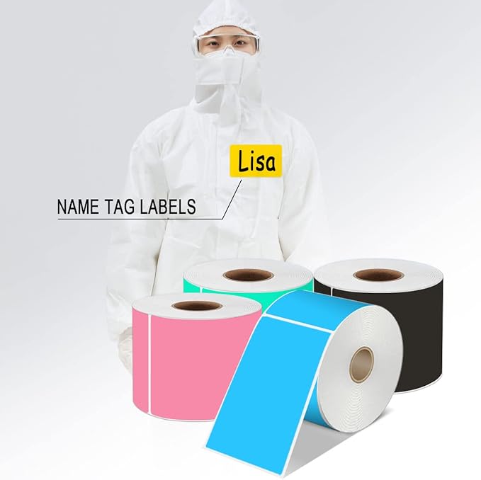 PARLAIM 5 x 3 inch Rectangle Color Coding Sticker Labels, Permanent Adhesive Writable 250pcs Color Code Inventory Label (Light Green)
