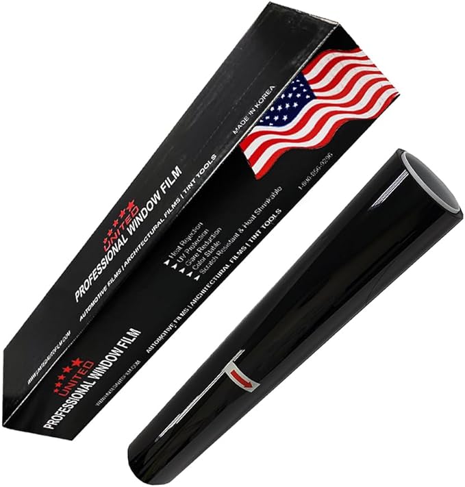 United Centurion Window Tint 35% VLT 36" Inx100'Ft 2Ply Carbon - PET Laminated Adhesive Film - Privacy Window Tint for Cars, Home, Blocks UV/IR Rays, Reduce Heat & Glare - Lifetime Color Stability