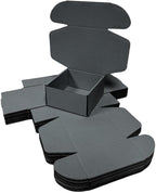 15 Pcs 6 x 6 x 3 inches Corrugated Cardboard Gift Boxes Recyclable Shipping Boxes for Mailing & Holidays, Wedding, Birthday, Gifts Packaging (Dark Gray, 6 x 6 x 3")