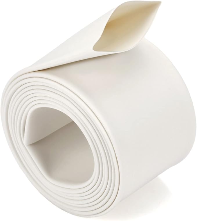 Chanzon 3:1 Ratio 1" (25.4mm) Heat Shrink Tubing - Marine Grade Waterproof Adhesive Lined - 4Ft Roll (1.22M Total Length) White Polyolefin Sleeving Wrap Shrinking 3 to 1 Ratio 1pcs