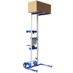 122" 400lbs Material Lift Winch Stacker with Upgrade Winch, Hand Winch Lift Truck with Adjustable Straddle Leg, Manual Material Lifter Pallet Stacker for Contractor, Workshop, Industrial