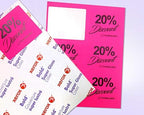 8-1/2 x 11 Neon Color High Light Fluorescent Labels for Laser & Inkjet Printer (Pink Fluorescent, 4" x 3-1/3" - 6 Per Page | 150 Labels)