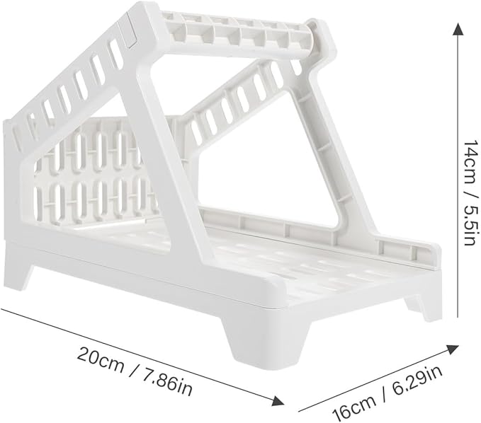 Plastic Shipping Label Rack Holder for Compatible with Thermal Barcode Printer Desktop Convenient Easy Assembly Shipping Label Stand for Office and Business Use