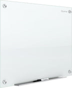 Quartet Whiteboard, Glass Dry Erase Board, Non-Magnetic, 48"W x 36"H, Infinity Frameless Mounting, White Surface, Accessory Tray, and 1 Dry Erase Marker (G4836NMW)