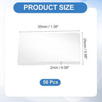 uxcell 50Pcs Double Sided Adhesive Pads, 1.38" x 0.98" Clear Removable Heavy Duty Mounting Tape Picture Hanging Sticky Adhesive Pad for Wall, Poster Picture, DIY Craft