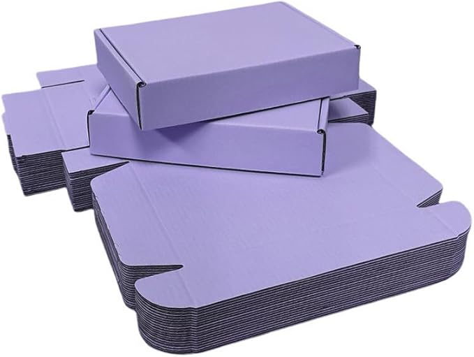 20 Pcs 15.8 x 10.2 x 2 inches Shipping Boxes for Small Business Cardboard Corrugated Mailer Boxes for Shipping Packaging Holidays Craft Gifts Giving Products (Lavender, 15.8 x 10.2 x 2")