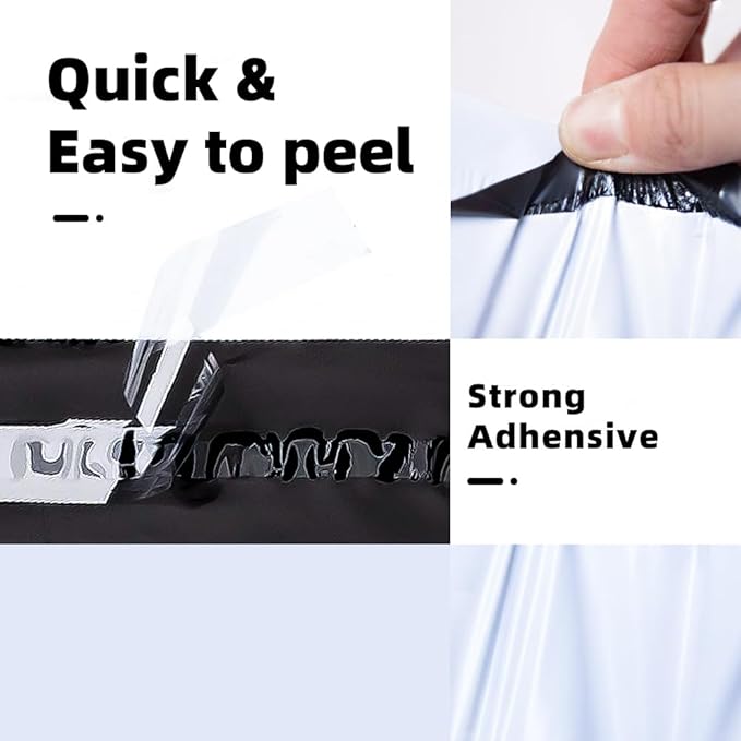 POLYSELLS 200 pcs 7.5x10.5 Inches White Poly Mailers Shipping Envelopes, Strong Adhesive Sealing, Waterproof, and Tear-resistant Postal Mailing Bags for Small Business, Clothes, Non-Fragile Items